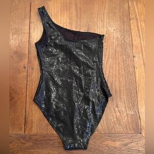 NWT OYE  One-Shoulder Women Black Swim One Piece.